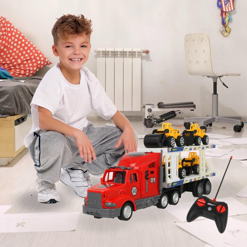 [PACZB][5] Large RC Truck + 4 Construction Vehicles (U953 + 5x B17) U953Z
