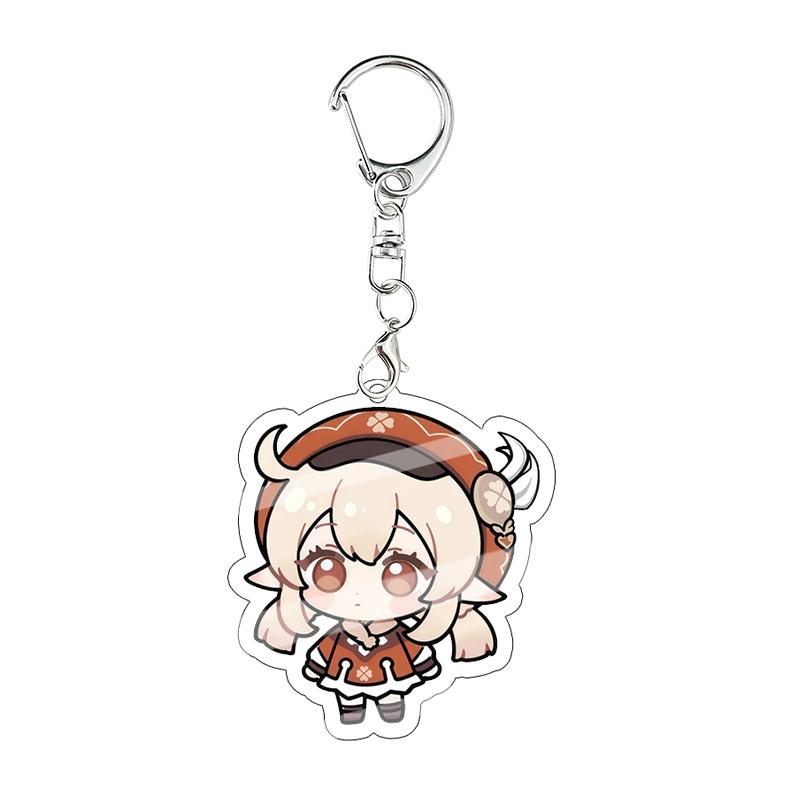 Genshin Impact Kinich Furina Layla Acrylic Keychain Decoration Accessories Pendant Keychain Characters Figure Bag Birthday Gift