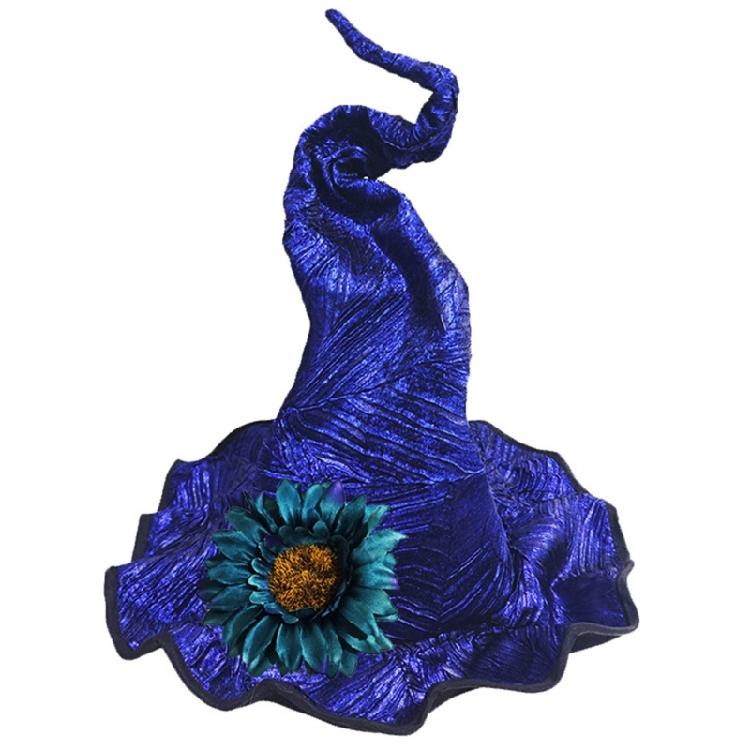 Cappello da Strega da Donna con Fiore da Polso per un Cosplay Comodo ed Elegante per la Celebrazione di Halloween e lo Spettacolo Teatrale