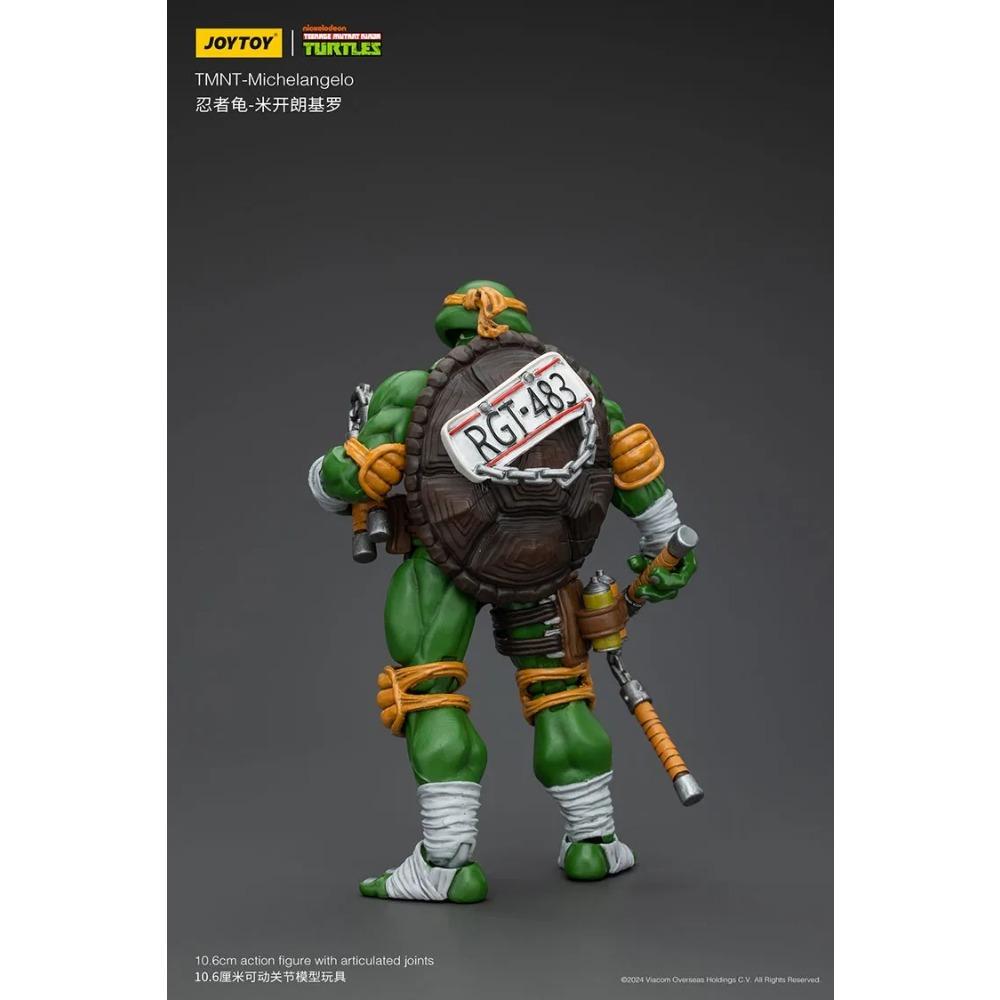 JOY TOY TMNT Michelangelo Action Figures Original Doll Decoration Gift Collection Garage Model Kits