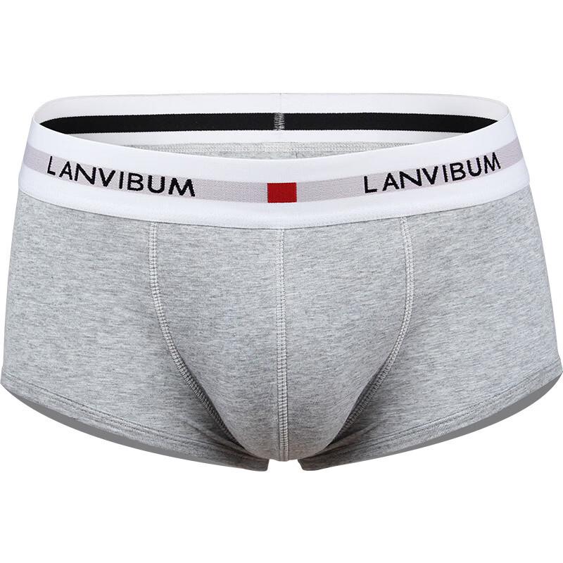 LANVIBUM Мужские хлопковые боксеры-брифы 2 шт. L
