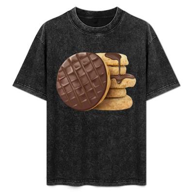 Milk Chocolate Digestive Biscuits T-Shirt Vintage T Shirts Sweat Plain Graphic Shirts Men's Cotton T-shirt