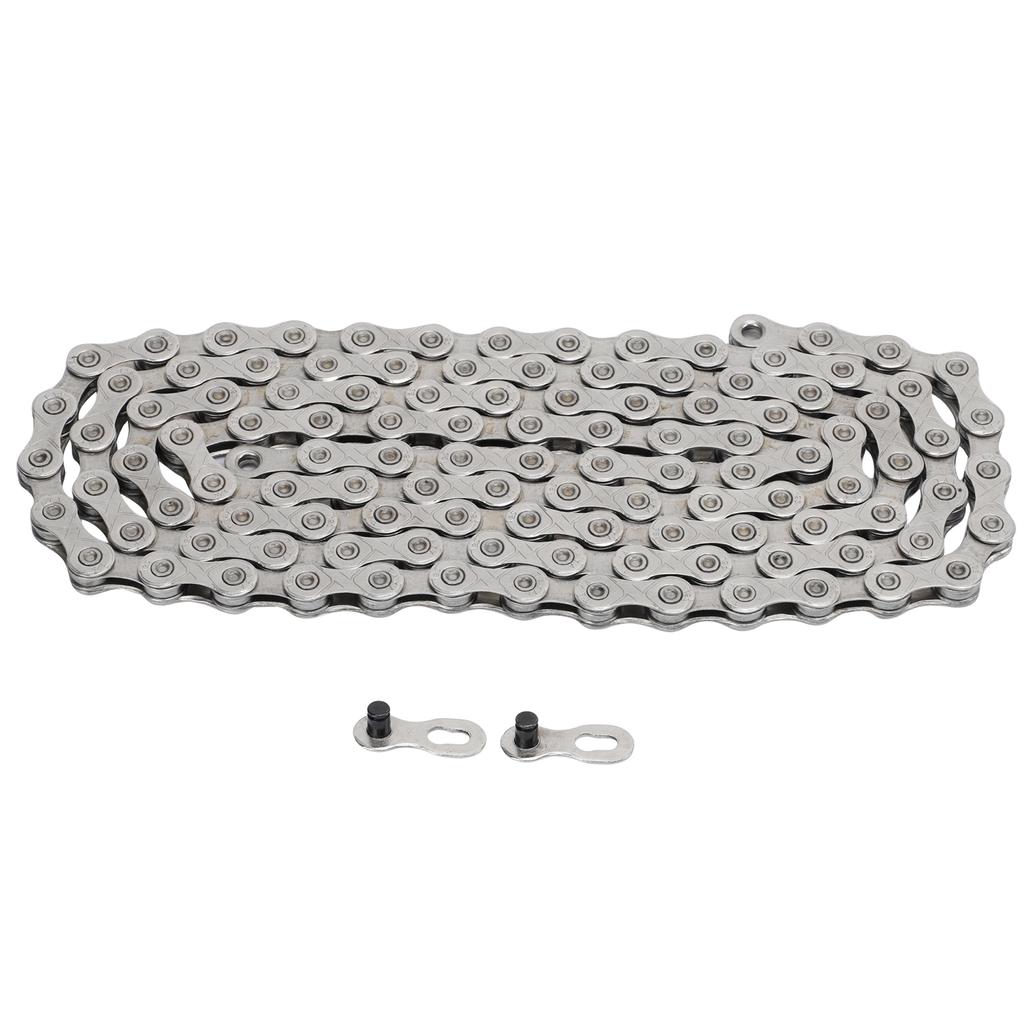 Bike Chain 116 Links 12 Speed Variable Speed Cycling Chain with Hook and Loop Link Block for Mountain Road Bicycle