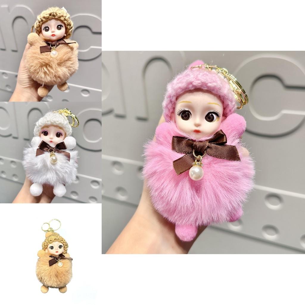 Charming Plush Big-eyed Doll Keychain For Lovely Bag Accessories And Gift Ideas