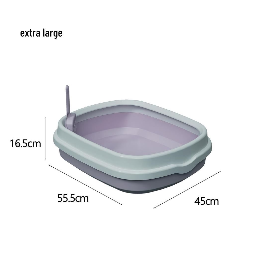 Extra Large Semi-Enclosed Anti-Splash Cat Litter Box