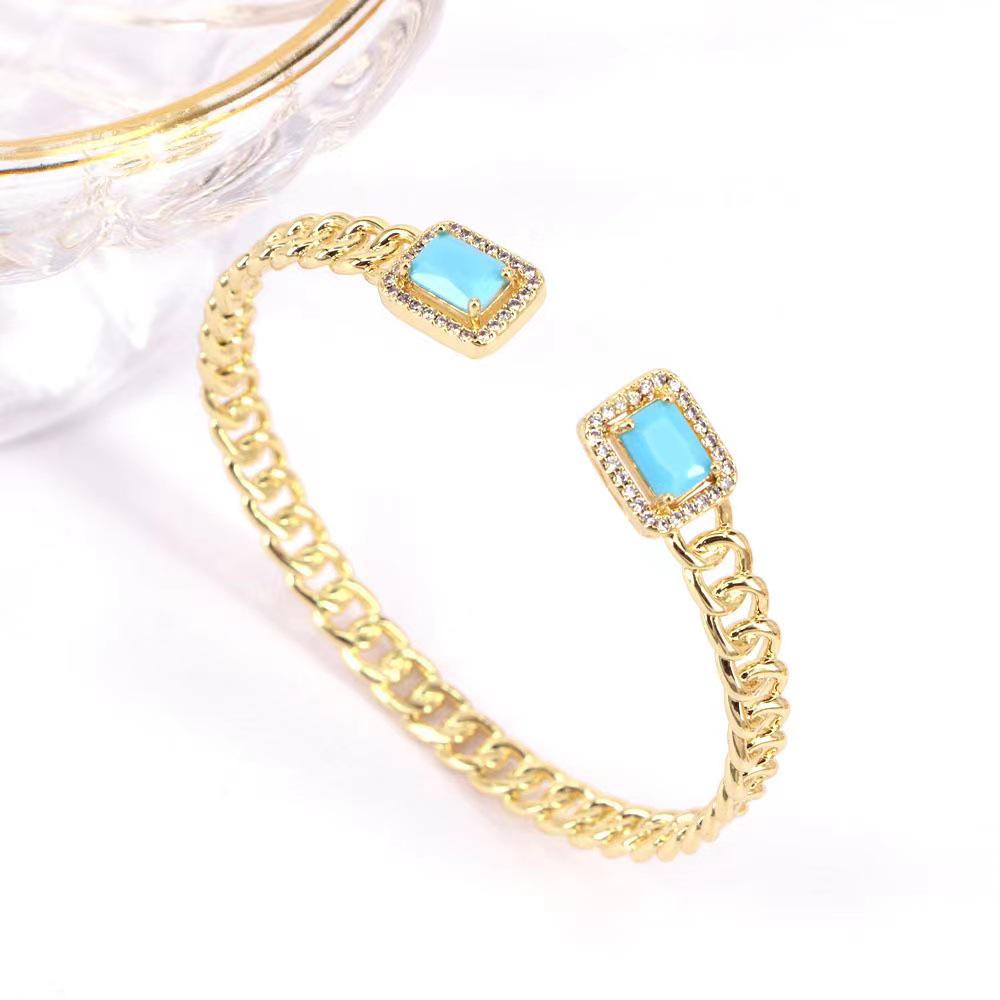 Retro Luxury Zircon Bracelet - Colorful Open Round Design