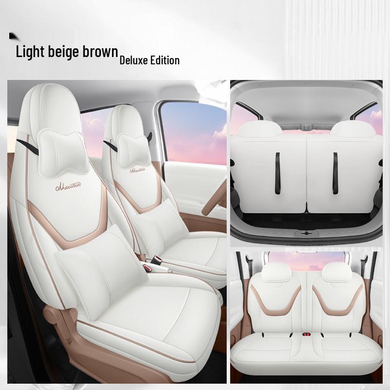 26 Model Wuling Hongguang Mini EV Seat Covers - Macaron Edition, All-Season Cushions