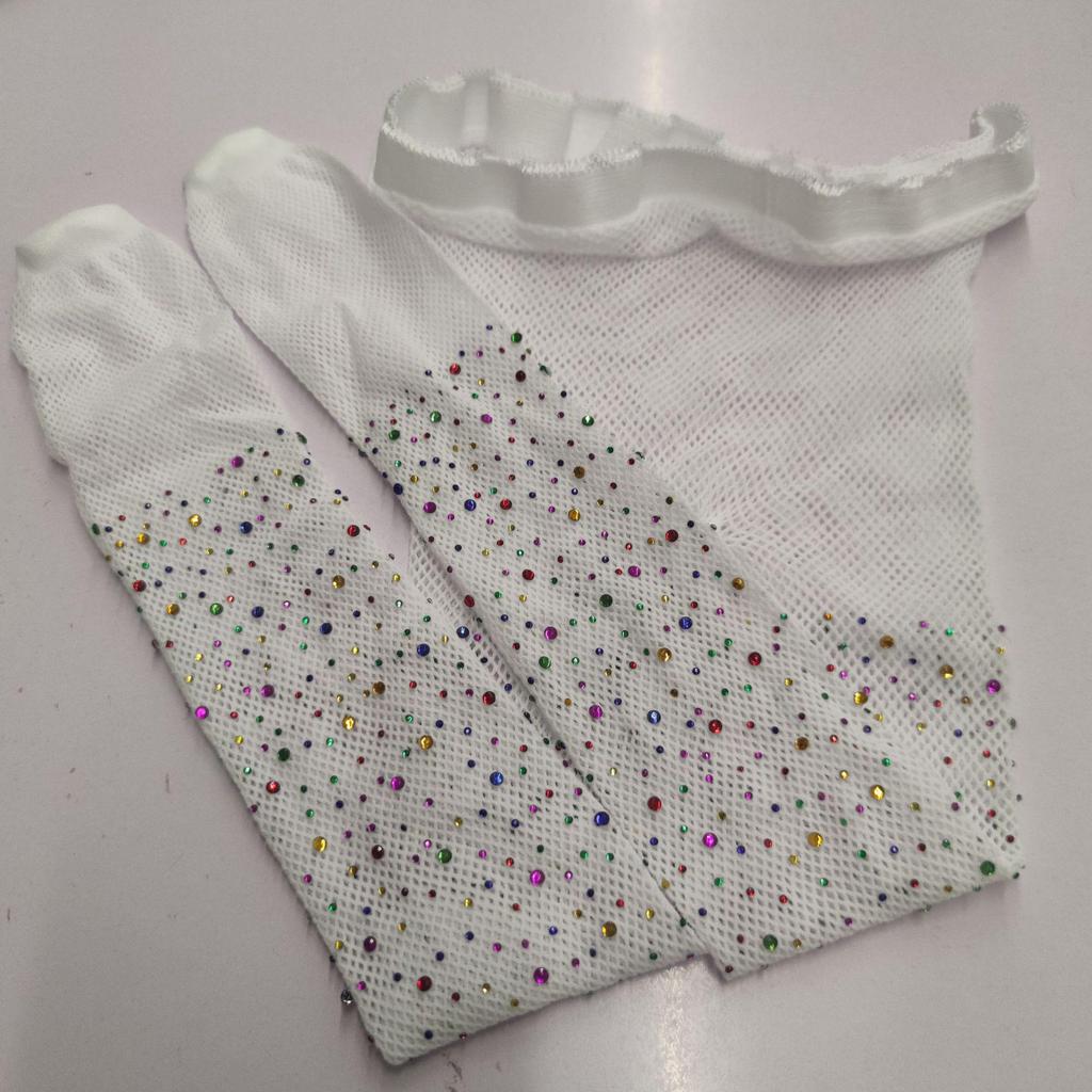 Rhinestone Fishnet Toddler Socks: Fashionable European & American Style