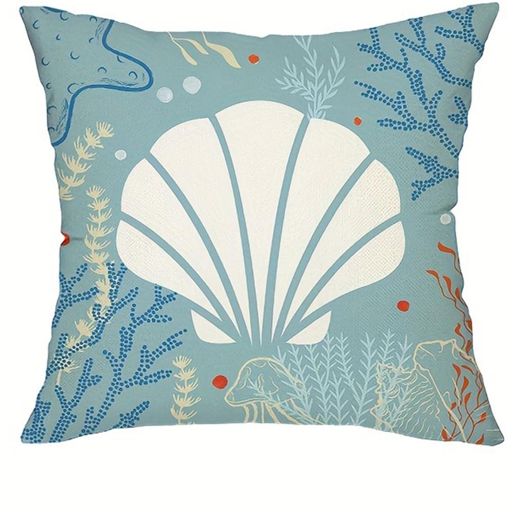 Charming Marine Life Pillow CoversLiving room sofa cushion cover, soft and comfortable, bedroom room decoration