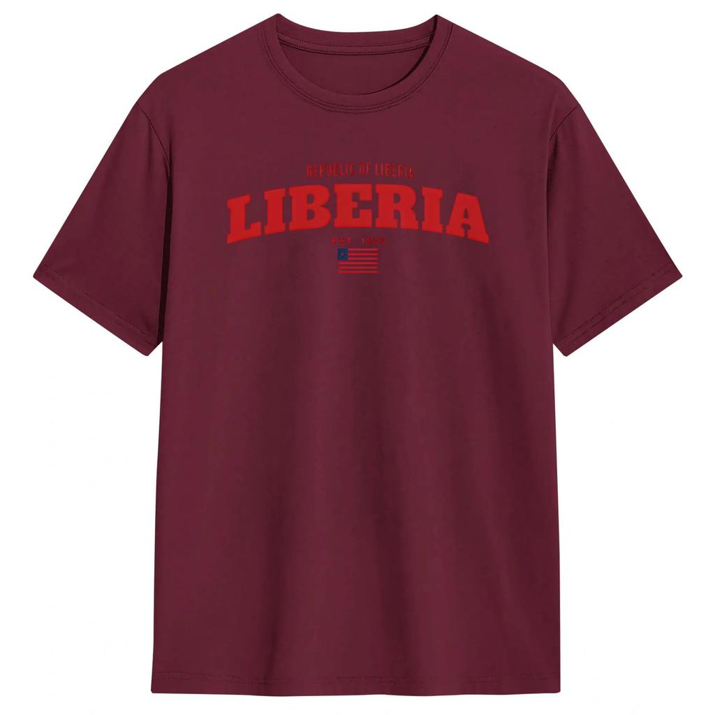 Men Liberia Independence Day T Shirt 100 Cotton Clothing Funny Short Sleeve Crewneck Tee Shirt 6xl Tshirt