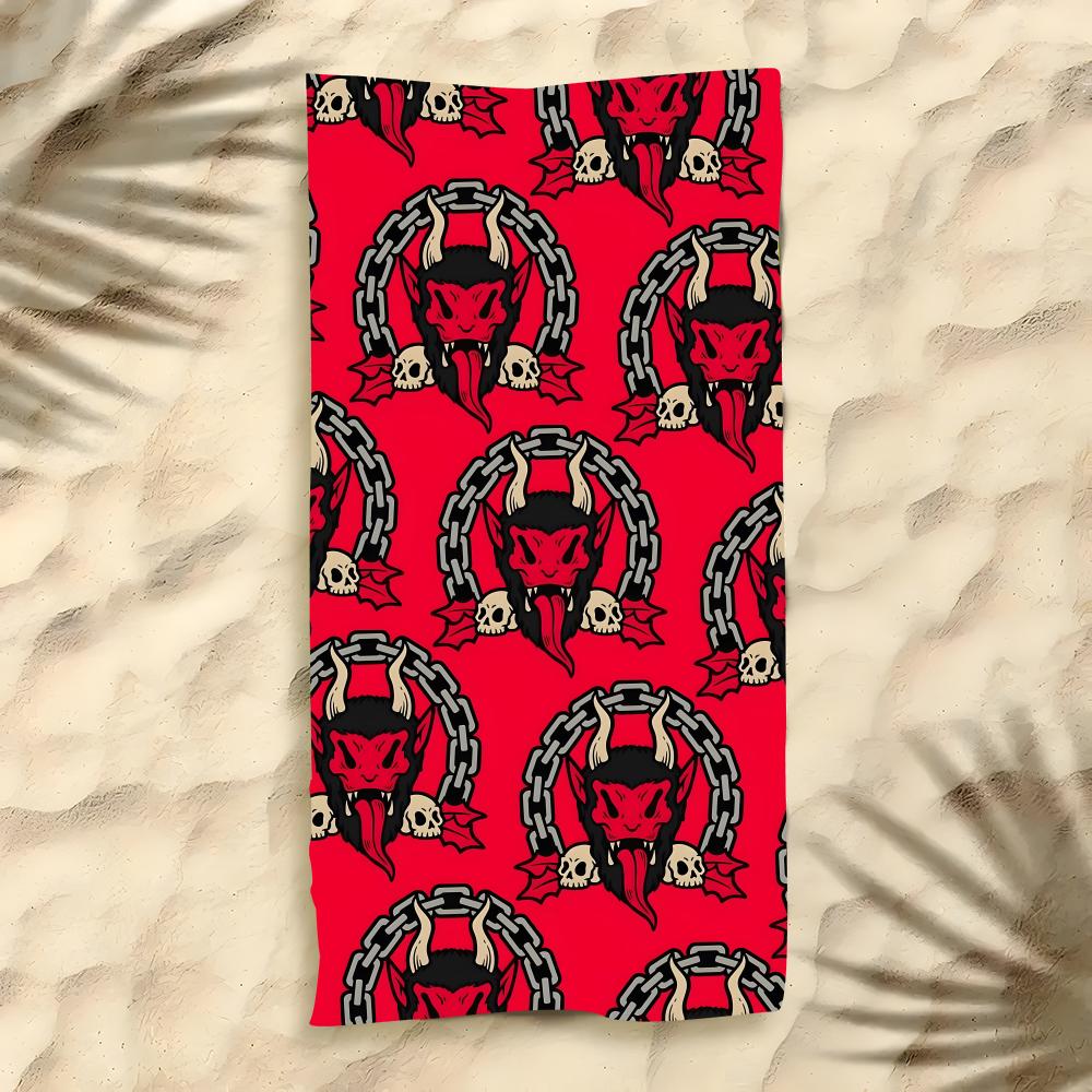 Movie Hellraiser Towel Polyester Beach Towel Quick Dry Sand Free Bath Towel for Summer Pool Travel Vacation