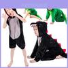 Lebhaftes Unisex Halloween Dinosaurier Kostüm Krokodil Jumpsuit für Kinder Cosplay Events