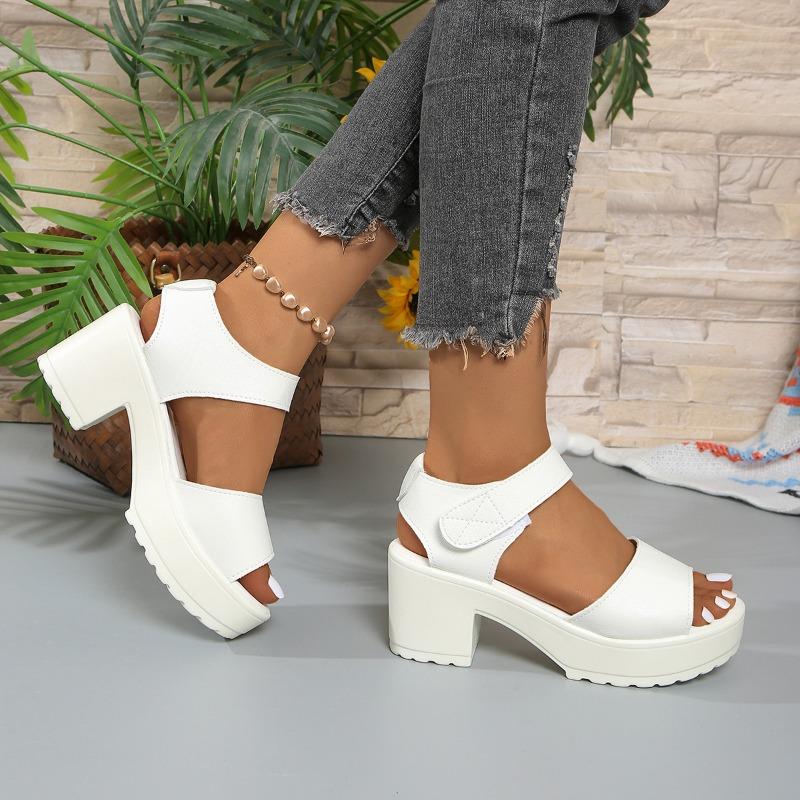 Watertop Platform Sandals New Summer High Heels Women's Shoes Thick Heel Fish Mouth Muffin Sandals Women