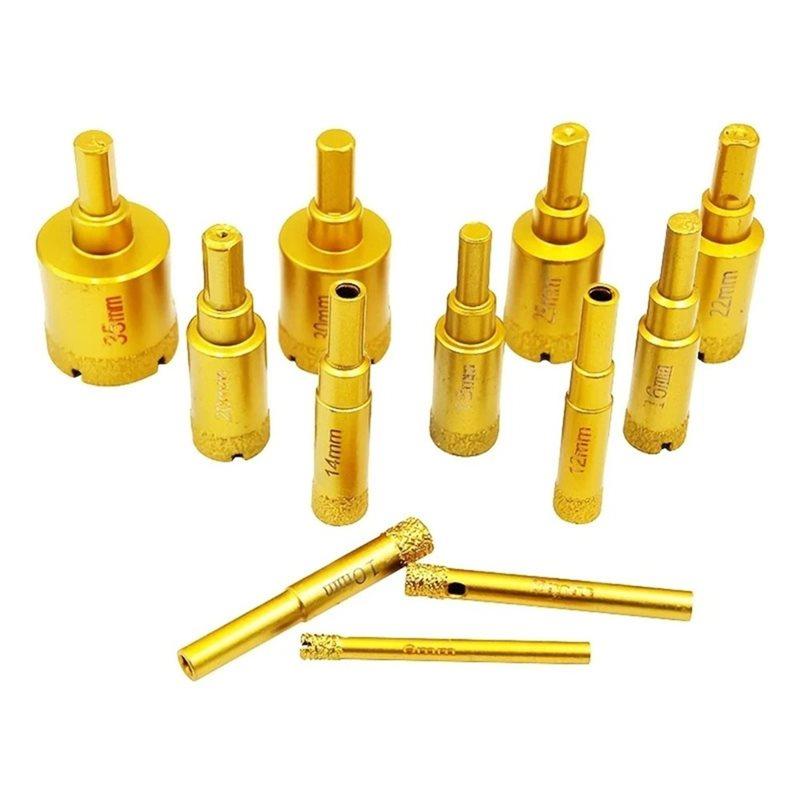 A84E-12Pcs Diamond Drill Bit Set 12Pcs Diamond Drill Bit Kit For Glass And Tiles 6-35Mm Diamond Drill Bits Set