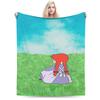 Soft BlanketKids Camping Cartoon manga A-Anne of Green Gables Throw Blanket  Flannel Bedspread For Outdoor Print Sofa Bed Cover