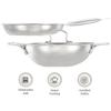 Triply Stainless Steel 2 Piece Cookware Set (Kadhai/Wok with Lid-24 Cm, Fry Pan-24 Cm) Induction and Gas Stove Compatible
