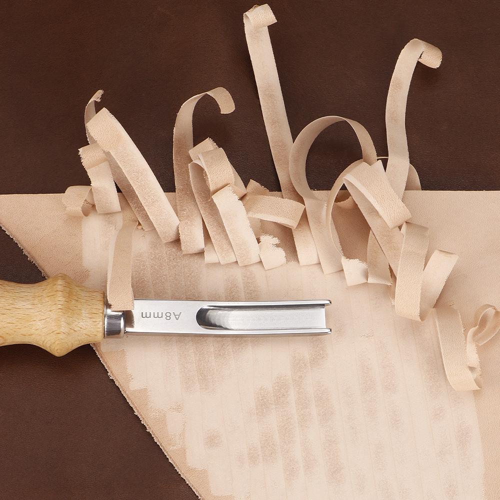 4/6/8mm Leather Edge Beveler Tool, Wide Head Leathercraft Edge Skiving Beveler, Leather Edge Cutting Trimmer, DIY Craft Tool
