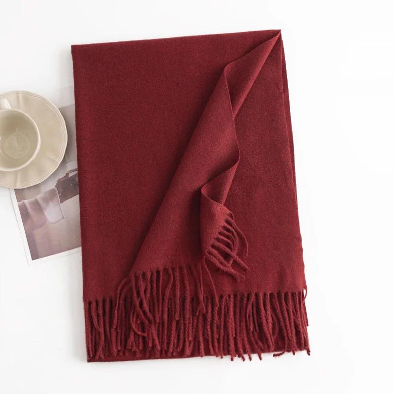 Cashmere Scarves for Women  Winter Shawls Warm Wraps Lady Pashmina Solid Print Blanket Scarf Neck Headband Hijabs Stoles