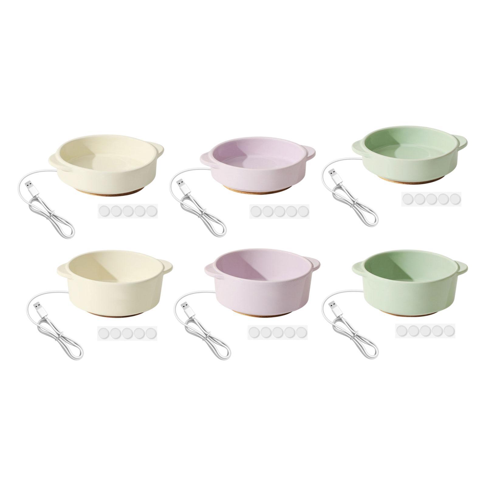 

Constant Temperature Pet Heated Drinking Bowl Elevated Ceramic Waterer Anti Slip Pads for Outdoor Dog Cat Feeding White