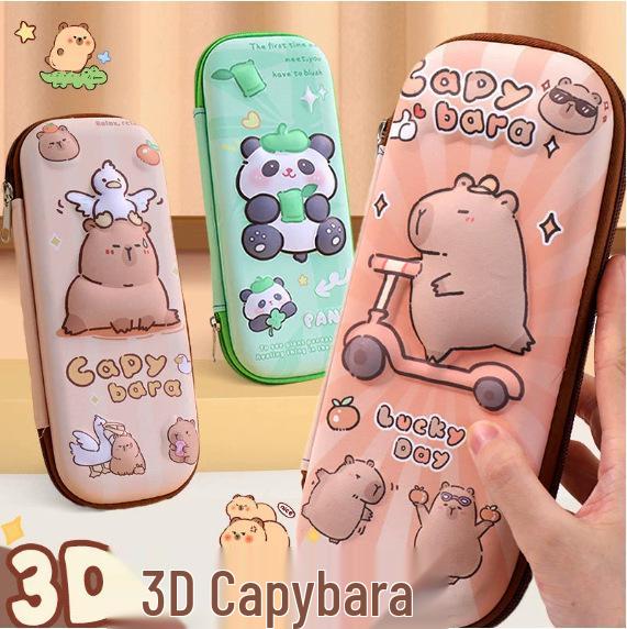 3D Capybara Pencil Case: Multifunctional, Large Capacity Stationery Bag