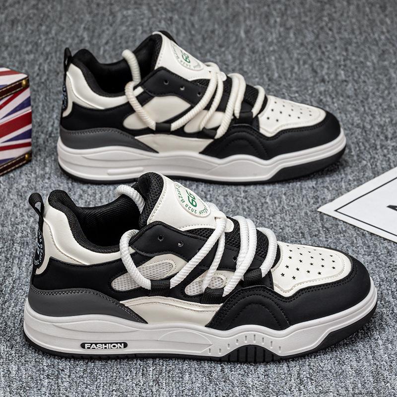 Fashion Spring Autumn Thick soled Height Increasing Low cut Thin Wear resistant Men's Sports Simple Comfortable Casual Shoes