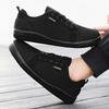 Fashion Men's Shoes and Sports Shoes Wide Toe Barefoot Casual Plus Size Wide Last Fashionable Canvas Black Flat Bottomed Board Shoes