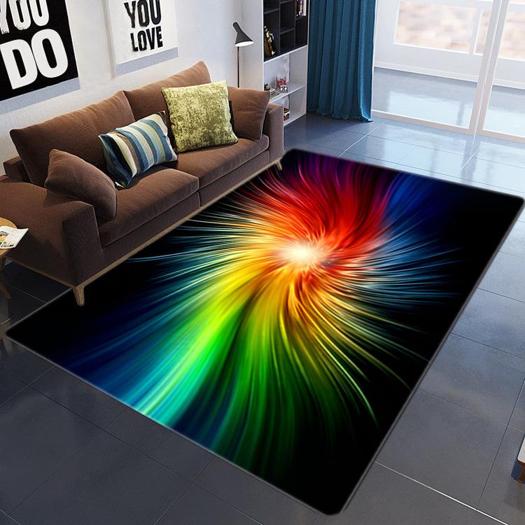 Nordic Living Room Carpet Bedroom Bedside Simple Printing Floor Mat 3D