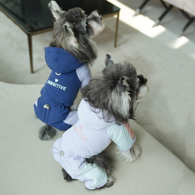 Haustier Kapuzenpullover Kleidung Winter Warm Hund Kapuzenpullover Kleidung Kostüm Hund Vierbeiner Verdickt Warm Winddicht Haustier Winter Baumwollmäntel