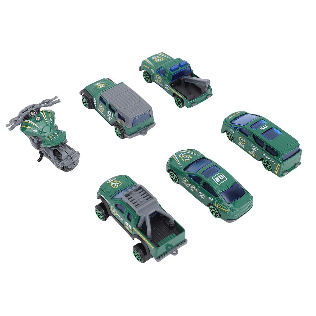 6 Pcs 1:64 Metal Toy Cars Realistic Alloy Educational Role Playing Toy Vehicles Set for Kids