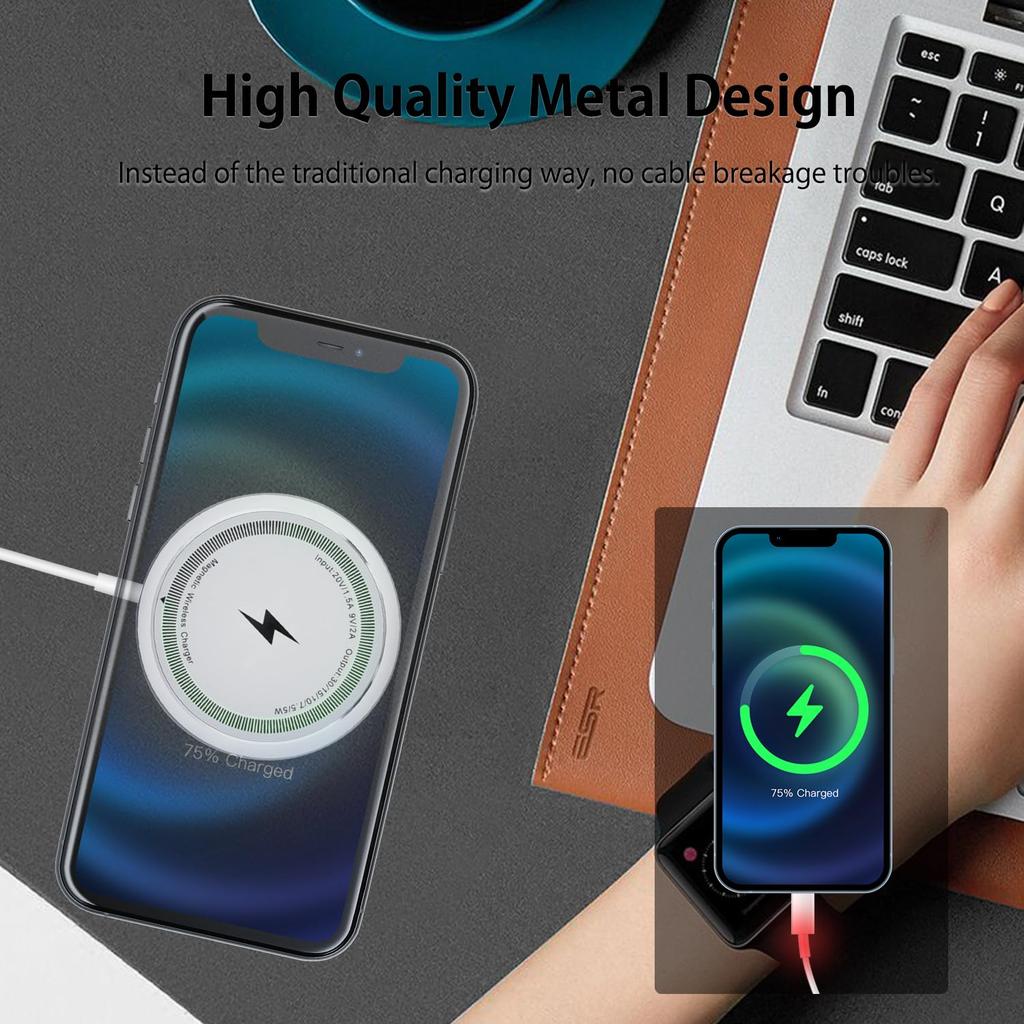 Neues magnetisches kabelloses 20W PD-Schnellladegerät für iPhone 15 14 13 12 11 Pro Max Schnellladung für Samsung S24 S23 A54