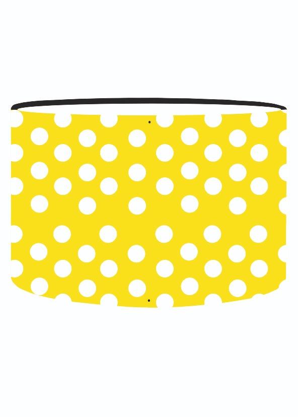 

Practical Replacement Floor Lamp Head Yellow on White Polka Dot Fabric