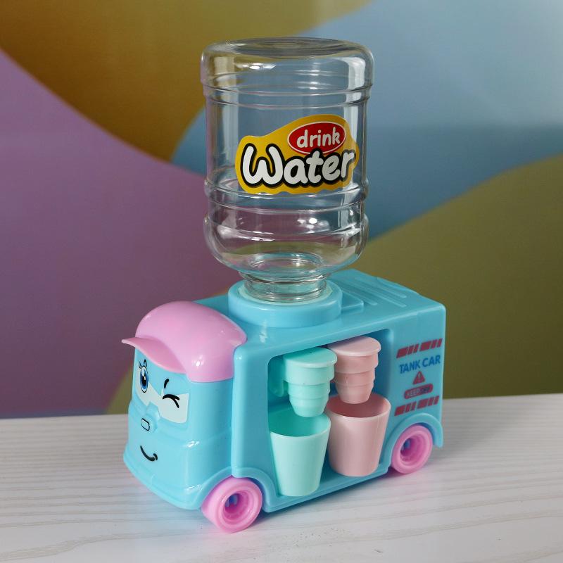 Children's Cartoon Mini Water Dispenser Toy with Dual Outlets for Juice and Beverages - Fun Simulation Machine