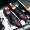 Crocodile Pattern Men Leather Casual Shoes Thick Platform Business Shoes Sneakers Outdoor Male Derby Shoes Formal Dress Footwear