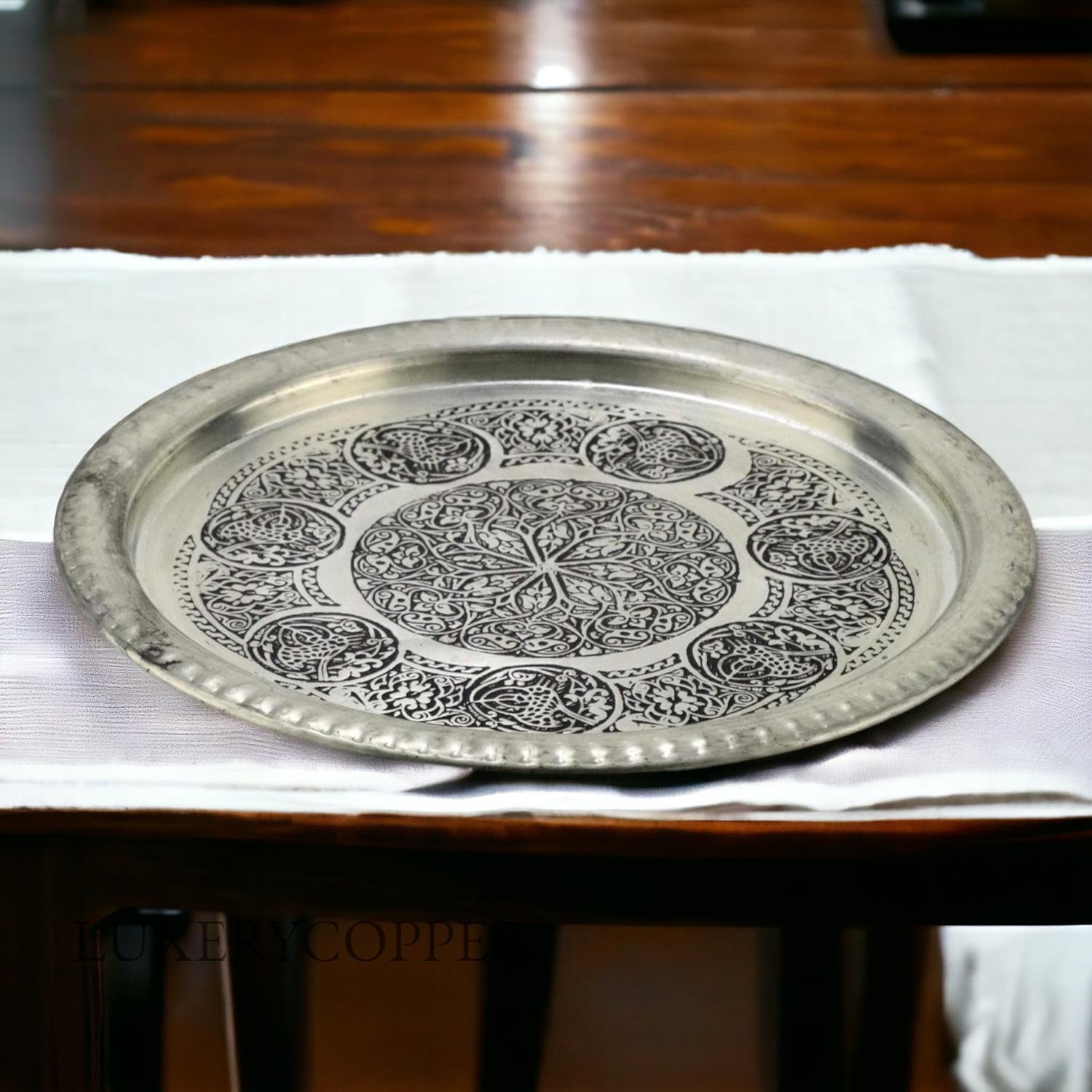 

Tinned Antique Copper Tray 24 cm 24 cm