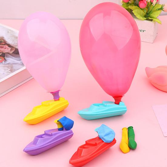 Yousheng 20Pcs Balloon Powered Boat Toy with 60 Balloons Educational Mini Ship Race Toy Children Science Experiment Exploration Classroom Learning Toy