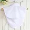 Linbaiway Fashion Women Fake Collar Shirt Beads Detachable Collars Chiffon Lapel Blouse Top Female White Clothes Decor