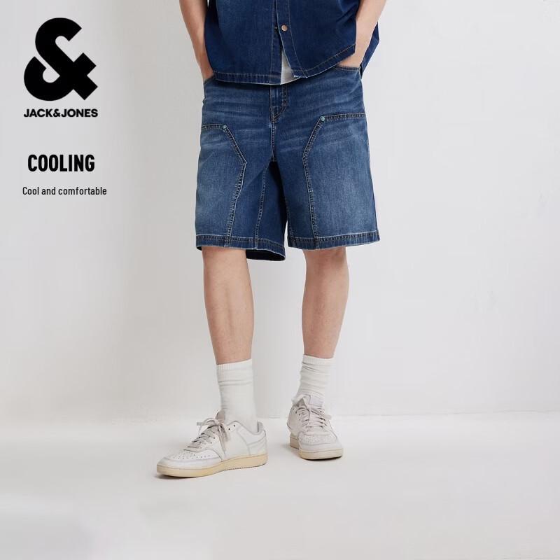 JACK&JONES Men s Cool Touch Loose Fit Denim Shorts M
