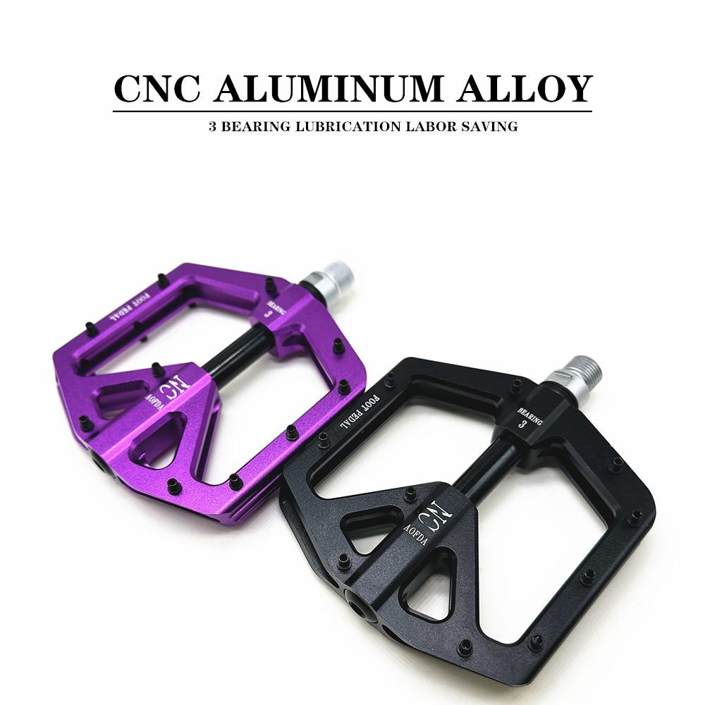 Aluminum Alloy Wide Anti-slip 3 Bearings Mountain Bike Pedal for General Use, Suitable for Steep Slopes, Bicycle Pedal Accessory