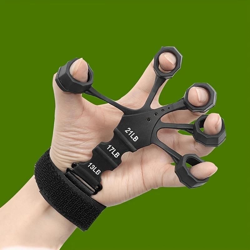 Adjustable Anti-Slip Finger Trainer, Grip Strength Hand Exerciser, Portable Finger Expander With 5-Finger Cutout Design Fit For Bask