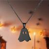 Fashion Stainless Steel Halloween Pendant Necklace for Women Men Black Cat Ghost Spider Pumpkin Necklace Friendship Jewelry Gift