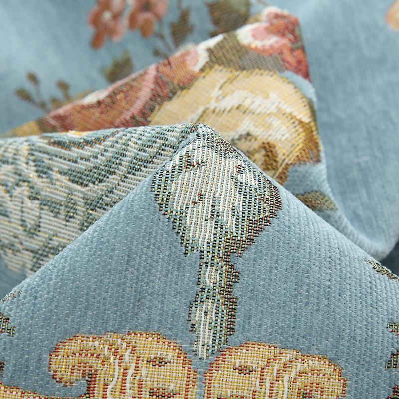 Vintage Chenille Jacquard Round Table Cover Floral European Home Decor with Tassels for Dining Coffee Party Wedding