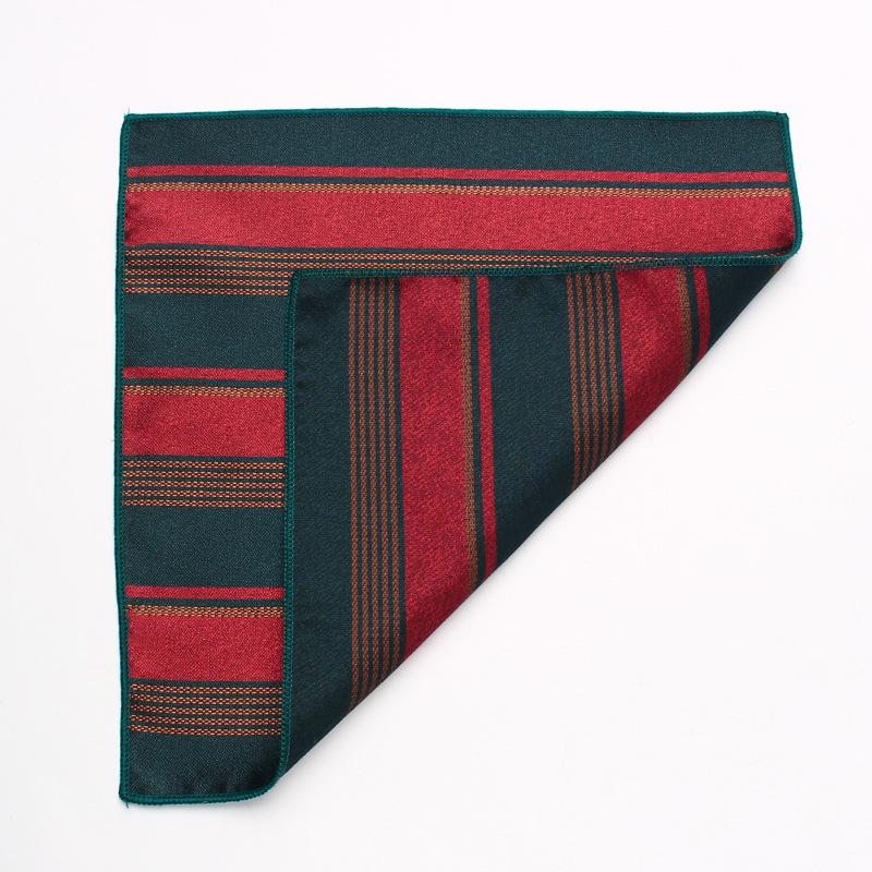 Men'S Dress Business Wedding Suit Pocket Towel Striped Flower Chest Towel Handkerchief Banquet Small Square Towel