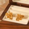 Euro-American Ins Style Stainless Steel Bee Stud Earrings, Unique Trendy Design, 18K Gold Titanium Steel Earrings