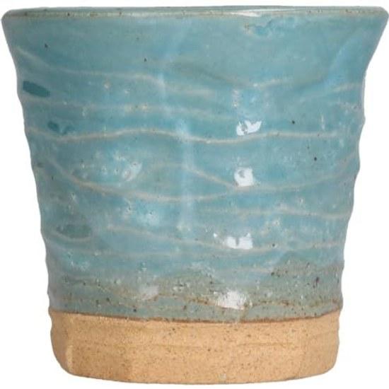 Mino Ware Blue Glaze Shochu Cup Ceramic Tumbler Approximately 270ml Made Japan