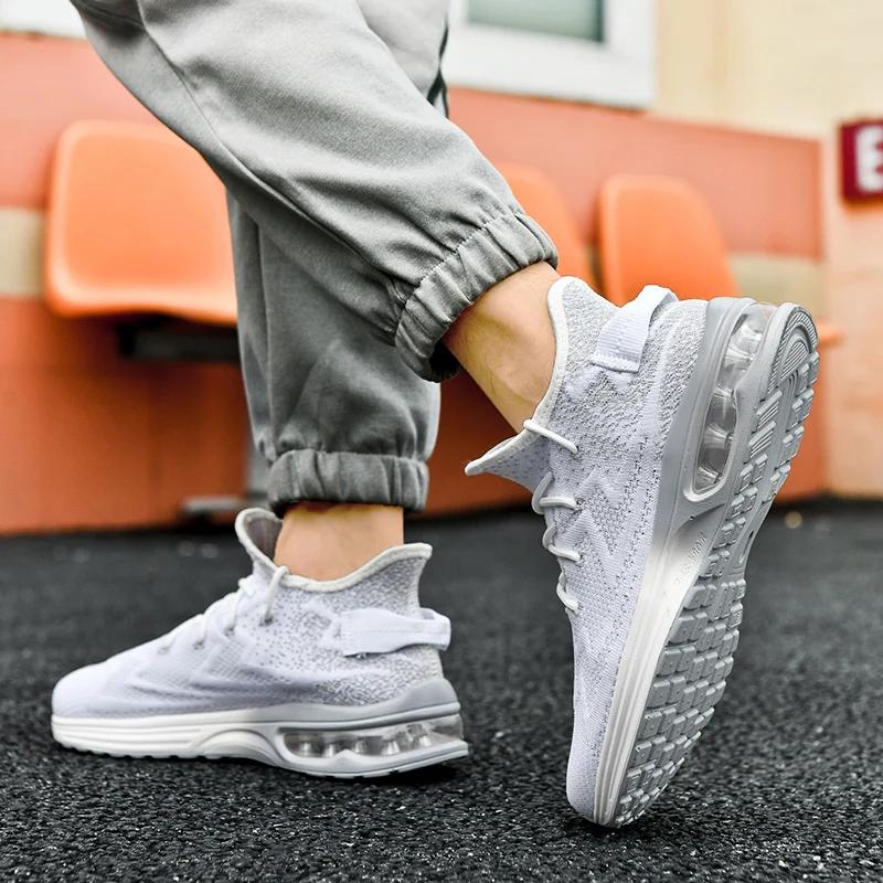 New Men's Air Cushioned Sports Shoes, Fashionable and Versatile, Breathable Mesh, Comfortable and Non Slip Running Shoes 39-46