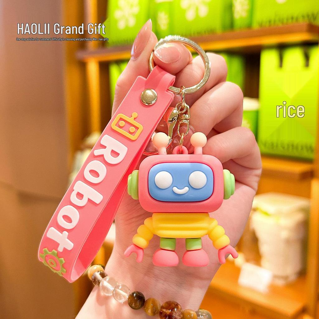 Cute Cartoon Robot Keychain for Kids - Perfect Backpack Pendant & Graduation Gift