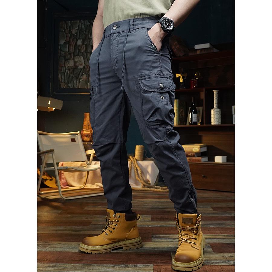 Men's Retro Casual Multi-Pocket Cotton Pants