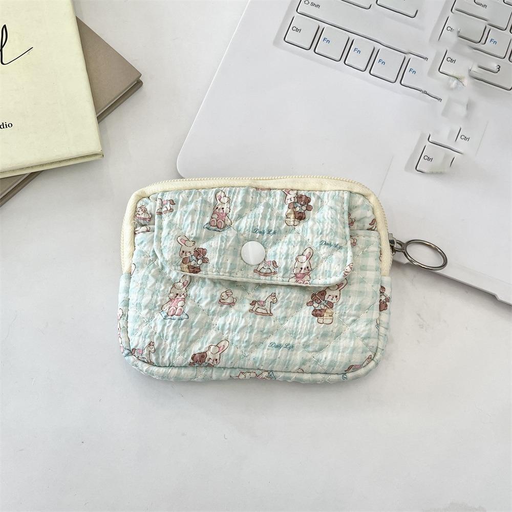 Cartoon Animals Coin Purse Multifunctional Card Quilted Storage Bag Card Hold Portable Cute Quilted Storage Bag
