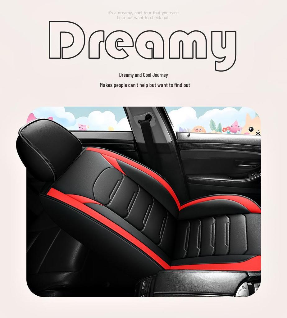 Universal Full-Wrap Four Seasons Breathable Leather Car Seat Cover