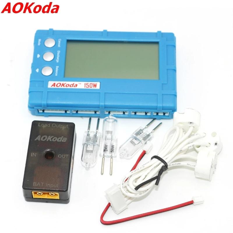 AOKoda 5W 150W 3 in 1 RC 2s-6s Lipo Li-Fe Battery Balancer LCD Voltage Indicator Battery Discharger 5W without light